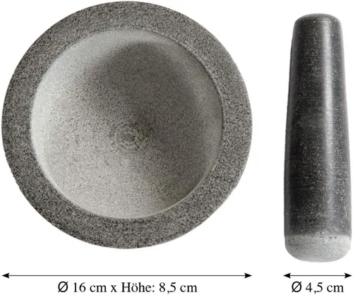 Miniatura 3 de Kesper Mortero con raqueta, 6.3 x 3.3 in Negro