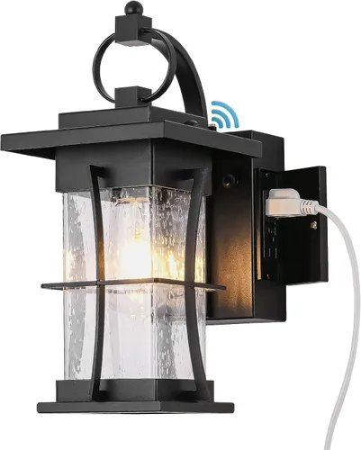 Miniatura 8 de Accesorios de iluminación para exteriores, montaje en pared, 1 luz de 15 pulgadas de alto, luz exterior del atardecer al amanecer para casa, farol