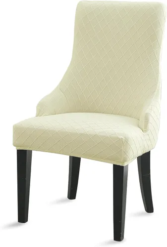 Miniatura 9 de Liykimt Funda elástica para silla lateral con respaldo de ala - Funda para silla de acento con brazo, lavable, silla de comedor tapizada con brazo