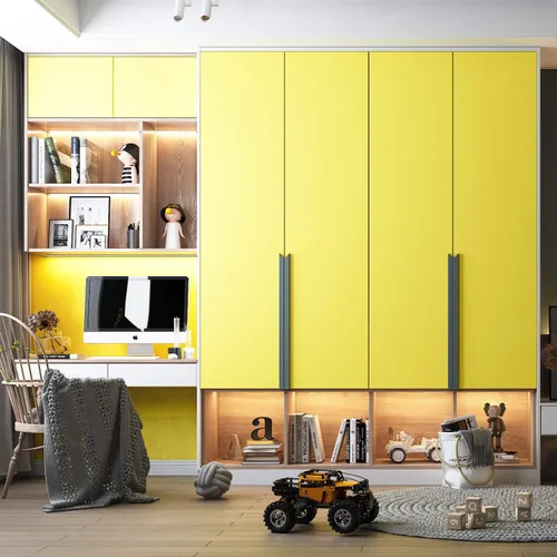 Miniatura 3 de Papel pintado FunStick Amarillo Limón de despegar y pegar Papel de contacto mate amarillo para gabinetes Autoadhesivo impermeable Rollos de papel