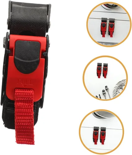 Miniatura 8 de Hemobllo 4pcs Quick Release Buckle: Universal Motorcycle Chin Strap Button Replacement - Metal Quick Release Buckle For Safety