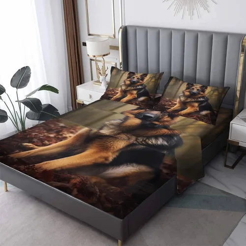 Miniatura 28 de Juego de sábanas tamaño individual: sábanas y fundas de almohada, sábanas y fundas de almohada, microfibra suave y bolsillo profundo y patrón sin