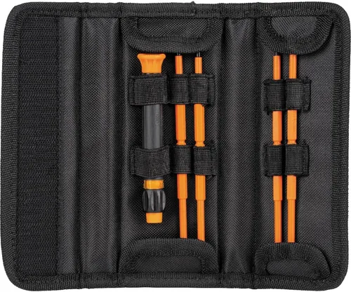 Miniatura 10 de Klein Tools 32584INSR - Juego de destornilladores de precisión 8 en 1 con estuche, juego de destornilladores aislados con clasificación de 1000V