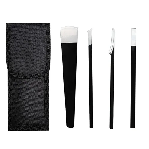 Juego de 4 cuchillos de pedicura, cuchillo de pedicura de acero inoxidable, juego de cuchillos de pedicura, cuchillo de pedicura, juego de cuchillos