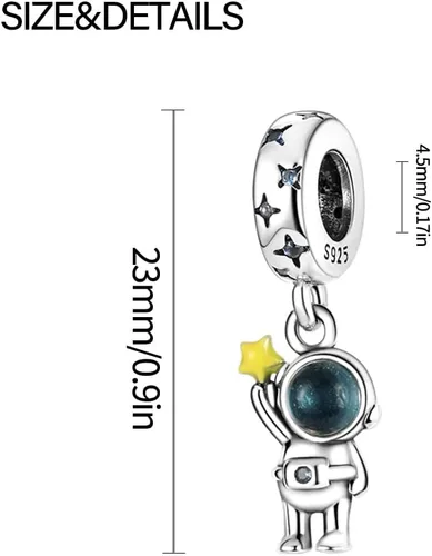 Miniatura 146 de KUNSIR Los abalorios se adaptan a pulseras Pandora para mujer, plata de ley 925, cuentas colgantes de joyería para niñas, dijes de feliz cumpleaños
