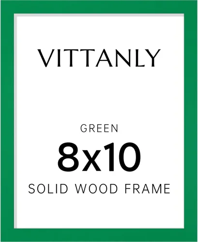 Miniatura 122 de Vittanly - Marco de fotos de 4 x 6 pulgadas de madera maciza con plexiglás, incluye paspartú de 3,5 x 5, para colgar en la pared o poner sobre una