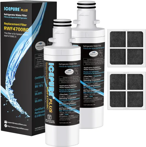 ICEPURE PLUS ADQ747935 Certificado NSF 53&42 Reemplazo para LG LT1000P MDJ64844601, Kenmore Elite 9980, LT1000PC ADQ74793501 LT1000 RWF4700A