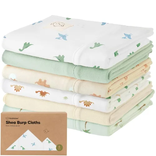 Miniatura 23 de Paños orgánicos para bebés niño y niña - Juego de 6 toallas grandes de algodón para eructar, paños para baba, súper absorbentes, ultra suaves
