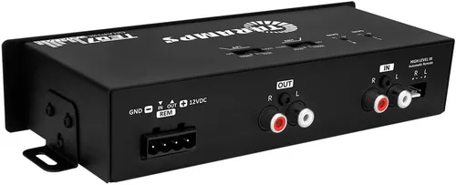 Miniatura 5 de Taramp's TEQ 7 Ecualizador gráfico estéreo de 7 bandas, entrada RCA, 2 canales, filtros HPF y LPF, función de silencio, mezclador de audio para Azul