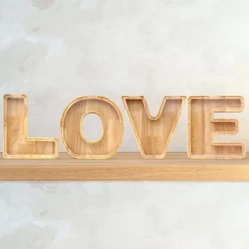 Miniatura 5 de WOOD CITY Alcancía con letras para adultos, niños y niñas, de madera de 9 pulgadas, caja de dinero personalizada grande de 9 pulgadas, nombre