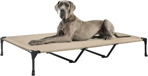 Miniatura 21 de Veehoo Outdoor Elevated Dog Bed for Large Dogs, Cooling Raised Dog Cot Off Ground Hammock Pet Beds with Breathable Mesh, No-Slip Feet, 50"x32