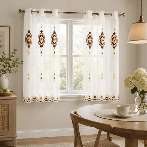 Miniatura 23 de VOGOL Cortinas/Cortinajes/Paneles/Tratamientos Personalizados Simples de Chenilla Jacquard Opacas Elegancia para Ventana para Dormitorio Sala
