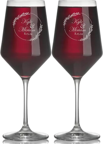 Miniatura 20 de Copas de champán de boda personalizadas, juego de 2, copas de brindis Mr & Mrs para novia y novio, nombre y fecha grabados, regalos personalizados