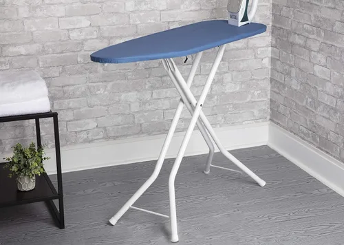 Miniatura 2 de Tabla de planchar plegable de 40 pulgadas, compacta, soporte que ahorra espacio con altura ajustable, mesa de planchar resistente con patas en Y