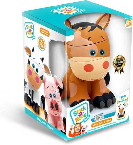 Miniatura 4 de Stack-a-Roos Baby Horse por Salus Brands - Juguete apilable de animales, juguete educativo de aprendizaje temprano para bebés y niños pequeños, a