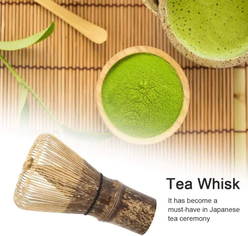 Miniatura 5 de Fdit Batidor de té verde matcha, cepillo japonés, accesorios de té para hacer té (120 puntas)