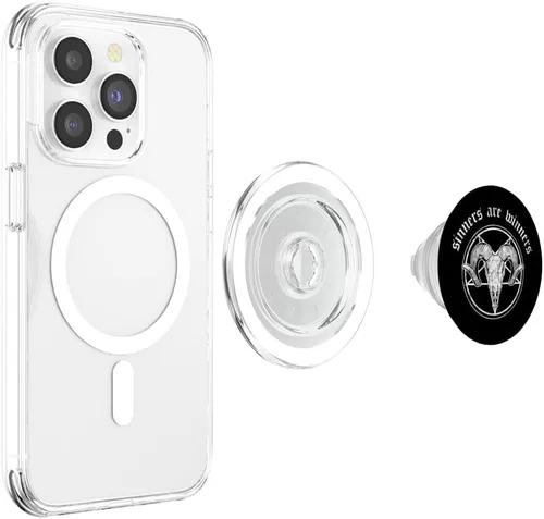 Miniatura 3 de Occult Baphomet Tarot Card Satanic Devil Sinners are Winners PopSockets PopGrip: agarre intercambiable para teléfonos y tabletas PopSockets MagSafe