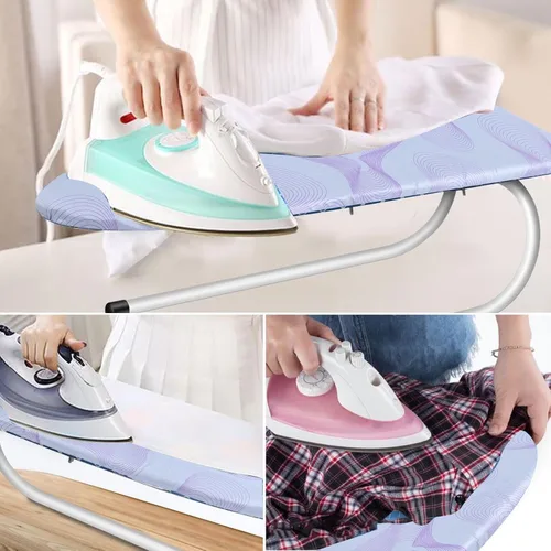 Miniatura 4 de Asixxsix Tabletop Ironing Board, Small Detachable Cotton Cover U Shaped Foldable Tabletop Ironing Board Space Saving Stable Foldable Iron Board for