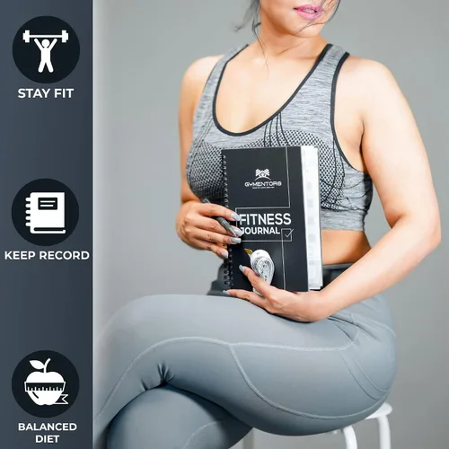 Miniatura 4 de Diario de fitness A5, papel de 120 GSM, diario de entrenamiento con tapa dura y encuadernación en espiral de calidad, registro de entrenamiento