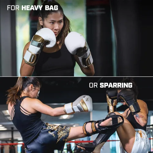 Miniatura 4 de Hayabusa T3 - Guantes de boxeo para hombre y mujer, protección de muñeca y nudillos, cierre de velcro doble X, soporte de muñeca con férulas y Oro
