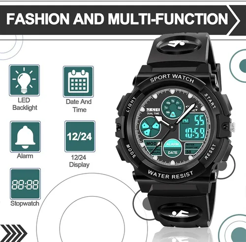 Miniatura 3 de Dodosky Juguetes para niños de 5 a 12 años, relojes deportivos digitales impermeables LED 50M para niños, regalos de cumpleaños, regalos para niños