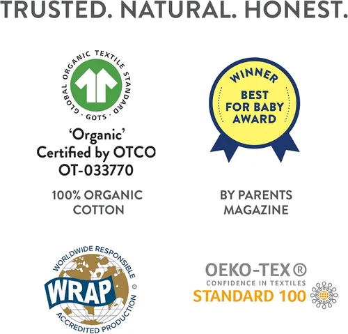 Miniatura 6 de HonestBaby Multipack Short Sleeve T-Shirt Tee 100% Organic Cotton Infant Baby, Toddler, Little Kids Boys, Girls, Unisex