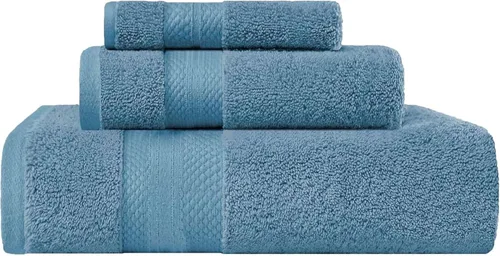 Miniatura 69 de Superior Juego de toallas de algodón turco de 9 piezas, 3 toallas de baño, 3 manos, 3 toallas faciales para el hogar, artículos esenciales de baño