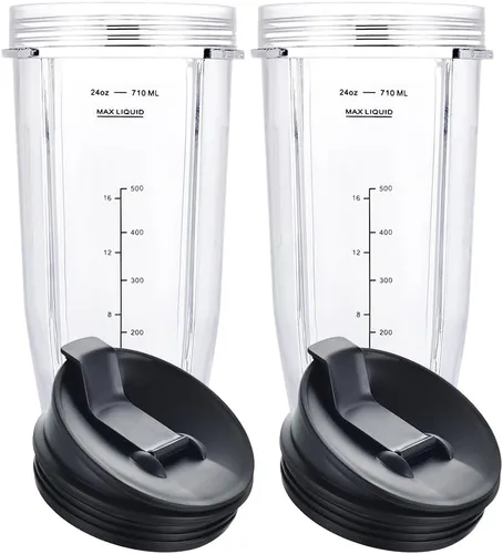 Miniatura 15 de Vasos de licuadora aptos para Ninja, piezas de repuesto de vasos de 16 onzas con tapas, accesorios de licuadora compatibles con Nutri Ninja Auto IQ