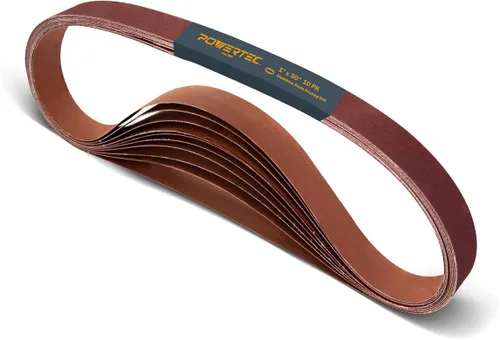Miniatura 13 de POWERTEC 1x30 Sanding Belts, 1 x 30 Inch Aluminum Oxide Sanding Belts for Belt Grinder, Belt and Disc Sander, Knife Sharpening, Woodworking