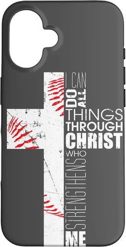 Miniatura 32 de Baseball Phone Case Christian Bible Verse Philippians 4:13 Case for iPhone 17