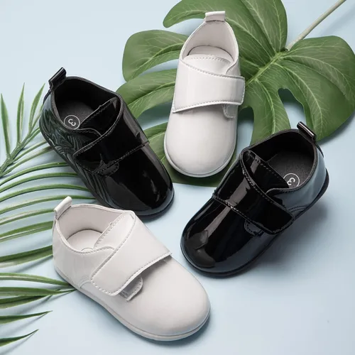 Miniatura 2 de ohsofy Zapatos Oxford de piel sintética, mocasines de goma y suela suave, zapatos de vestir de boda, zapatos de bebé para caminar