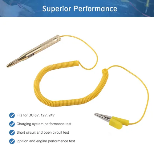 Miniatura 7 de EBTOOLS Probador de circuitos de herramientas eléctricas y probadores, probador de circuito de vehículo de automóvil, CC, 6 V, 12 V, 24 V, bombilla