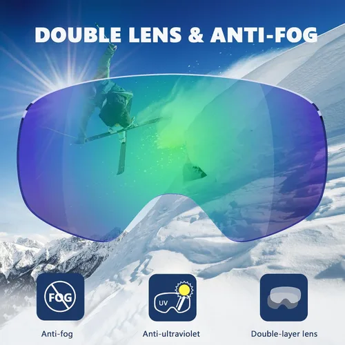 Miniatura 6 de OTG Ski Goggles PRO, Frameless 100% UV Protection Anti Fog Ski Goggles Men, Snowboard Goggles Men/Women/Adult/Youth