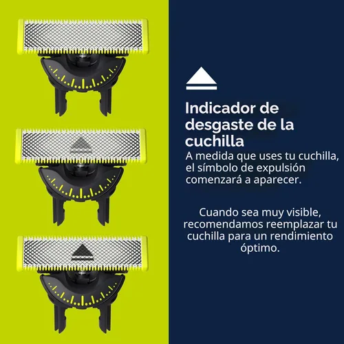 Miniatura 3 de Philips Norelco OneBlade 360 Hojas de Reemplazo, para Afeitadora y Cortadora Eléctrica OneBlade, Acero Inoxidable Duradera, Recorta, Bordea