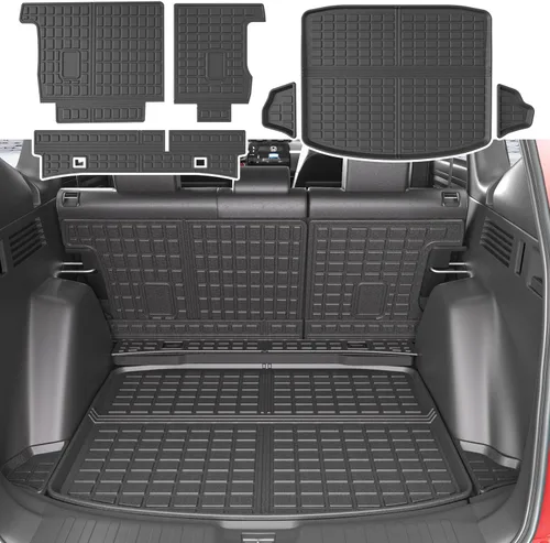 Miniatura 26 de xipoqix Alfombrilla de maletero con respaldo Compatible con forros de carga Jeep Cherokee 2019-2023 de TPE, protector de asiento trasero de repuesto