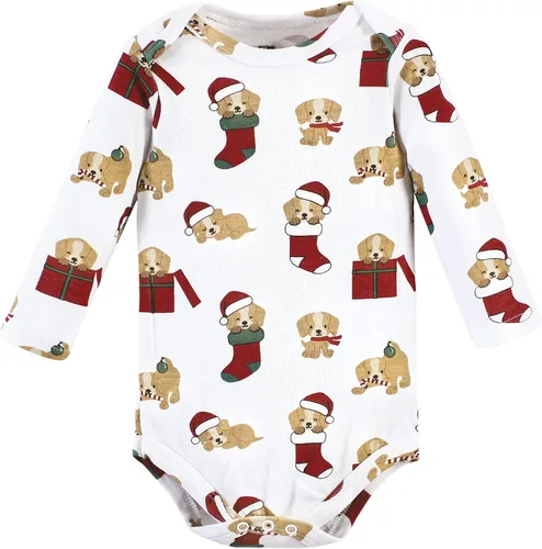 Miniatura 81 de Hudson Baby Body unisex de algodón de manga larga para bebé, leopardo rosa rojo