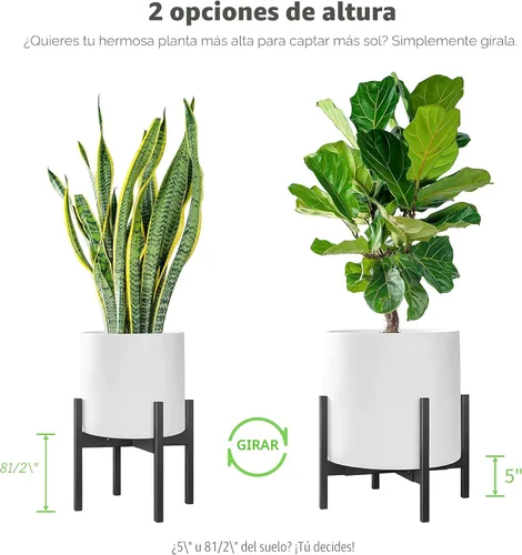 Miniatura 4 de FaithLand Soporte para plantas, tamaño ajustable para macetas grandes de 12, 13, 14, 15 y 16 pulgadas, soporte para macetas de metal, soporte