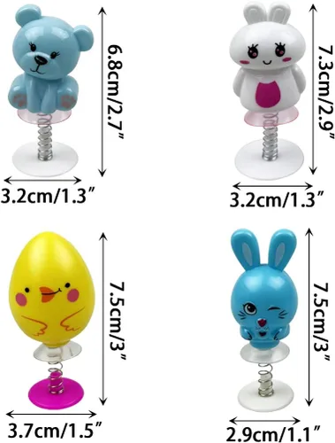Miniatura 5 de 24 piezas de juguetes saltarines de Pascua para niños, niños y niñas pequeños, rellenos de cesta de Pascua, rellenos de huevos, regalos, recuerdos
