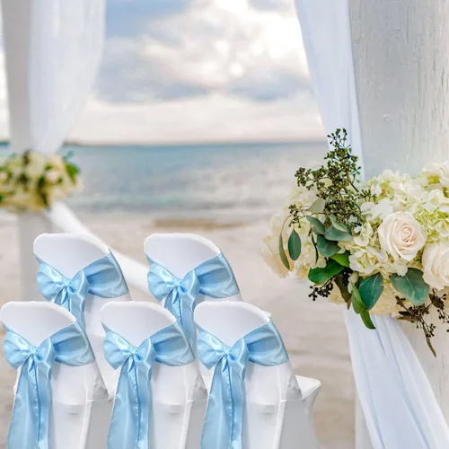 Miniatura 2 de Bandas de satén para silla, lazos para silla, 12 lazos para silla, bandas traseras para bodas, fiestas, eventos, banquetes, decoración de fundas