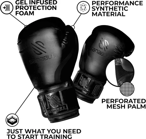 Miniatura 2 de Sanabul Guantes de boxeo de gel esenciales para hombres y mujeres, Kickboxing MMA, guantes de Muay Thai y bolsa pesada para entrenamiento de boxeo