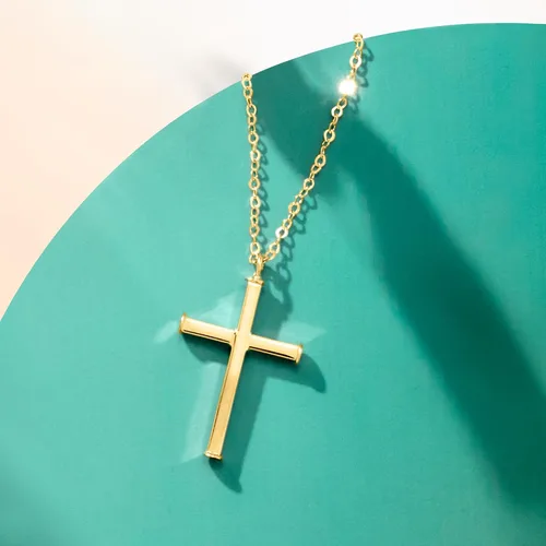Miniatura 7 de Ross-Simons Italian 14kt Yellow Gold Cross Necklace