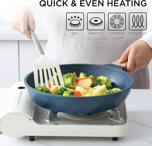 Miniatura 6 de Country Kitchen Juego de utensilios de cocina de aluminio fundido antiadherente, utensilios de cocina duraderos para cocinar todos los días