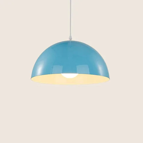 Macaron Color Industrial Lámpara Colgante Semi-Circular Lámpara Minimalista y Simple Candelabros Restaurante Retro Industrial Lámpara E27 Base