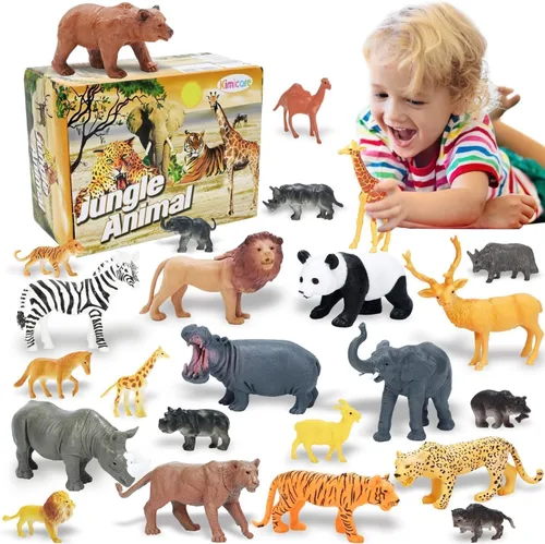 Miniatura 9 de Juguetes de granero rojo para niños pequeños de 1 a 3 años, figuras de animales de granja con tractor para niños de 2, 3, 4, 5 años, juguetes