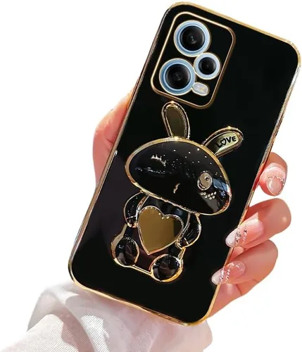 Miniatura 11 de Funda de silicona compatible con Redmi Note 12 Pro + con bonito soporte de conejo de dibujos animados para Redmi Note 12 Pro + delgado TPU