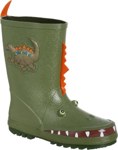 Miniatura 4 de Botas de lluvia de dinosaurio para niño, Roaring Dino Verde