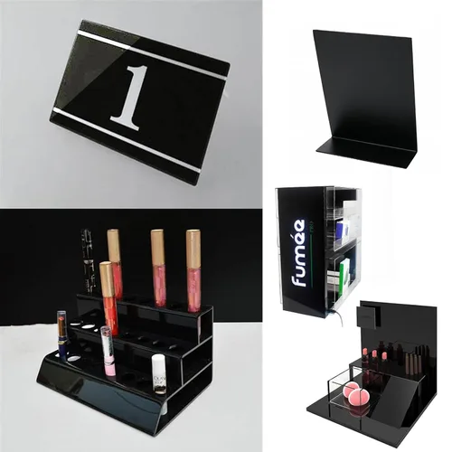 Miniatura 5 de 3 hojas acrílicas de 8 x 10 pulgadas, 1/8 pulgadas (0.118 in) de grosor, panel acrílico negro para marco de fotos, manualidades, proyectos