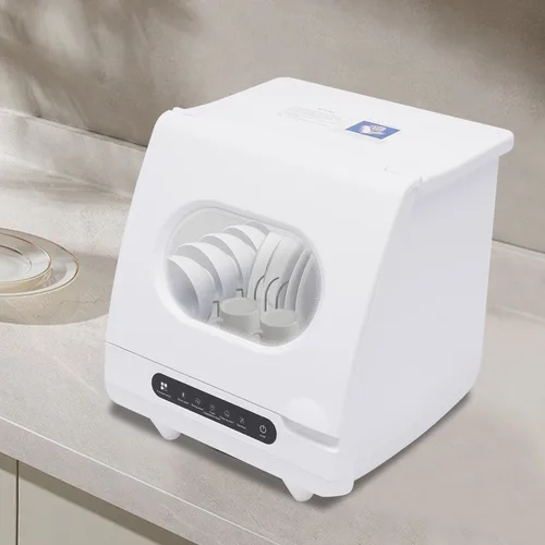 Miniatura 7 de Lavavajillas de encimera, lavavajillas portátil con 5 programas de lavado, lavavajillas compactos con tubo de entrada, tubo de drenaje