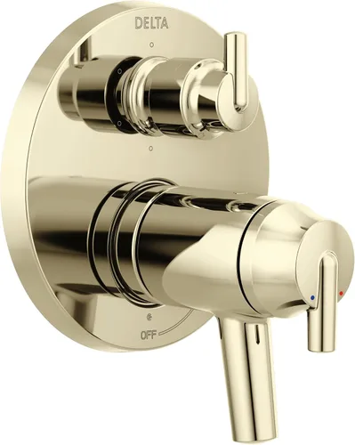 Miniatura 5 de DELTA FAUCET T27T859, cromo Trinsic Contemporary TempAssure serie 17T Moldura de válvula con desviador integrado de 3 ajustes Cromado