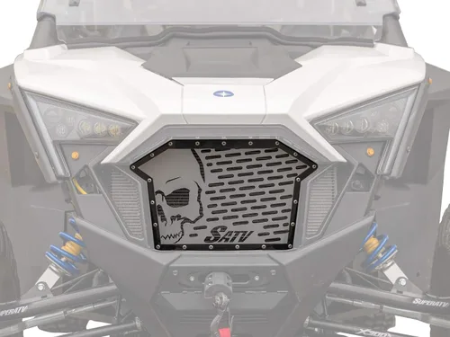 SuperATV Inserto de rejilla estilo calavera para Polaris RZR PRO XP/PRO XP-4/2022-2024PRO R/PRO R 4/2022-2024 Turbo R/Turbo R4 2022-2024 Acero